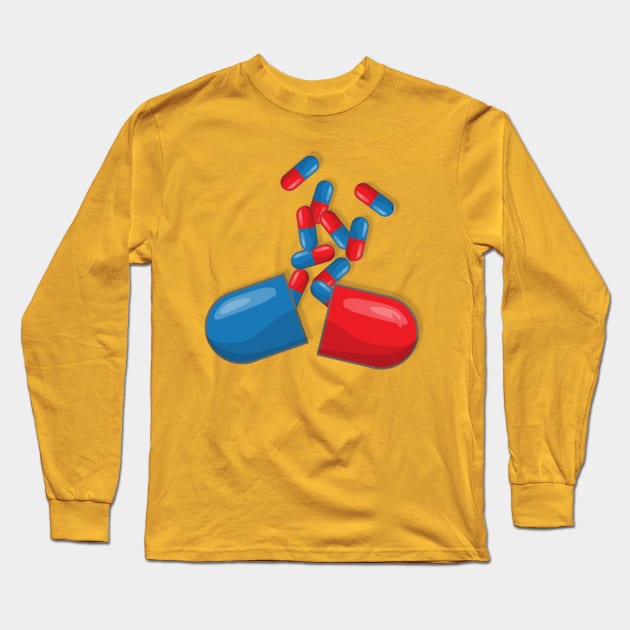 Red Pill Blue Pill - Matrix Long Sleeve T-Shirt by EverGreene